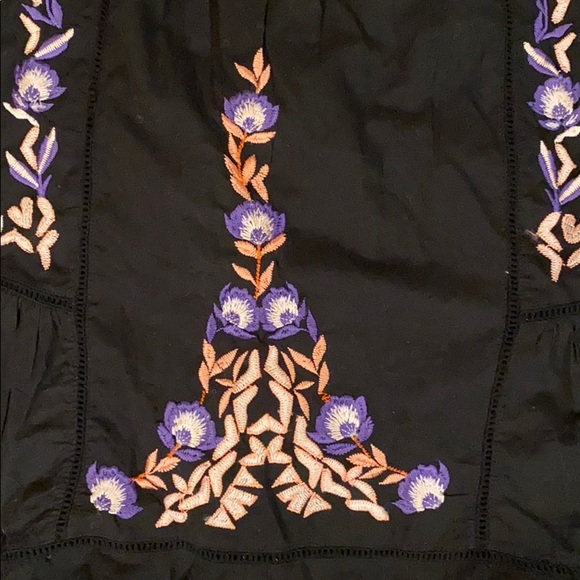 Free People Pavlo embroidered little black dress size medium new with tags - Picture 5 of 11